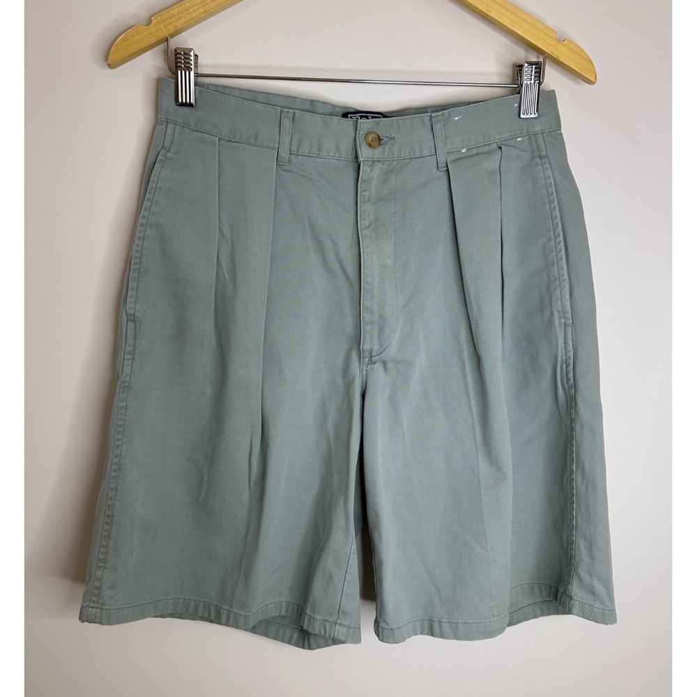 Polo Ralph Lauren Sage Green Pleated Chino Shorts Cotton Twill Relaxed - Picture 2 of 15